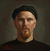 self-portrait, oil on canvas