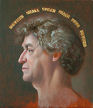 head study for Baptism (Bernard) 23kt gold water gilt / oil on wood 