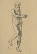 St. John figure study (graphite on paper) by artist Dave Hewson
