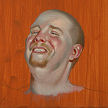 color sketch by artist Dave Hewson - head study for St. Martin scene (Thomas) oil on wood 