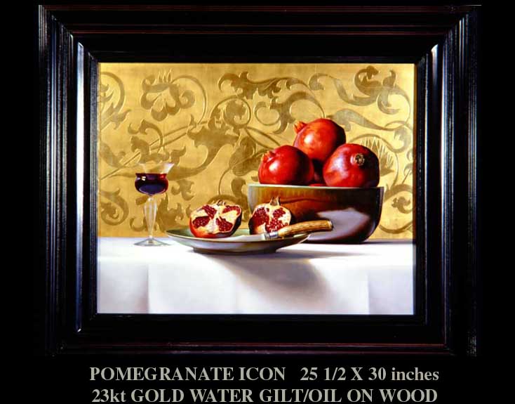 "Pomegranate Icon" Still Life by artist David Hewson